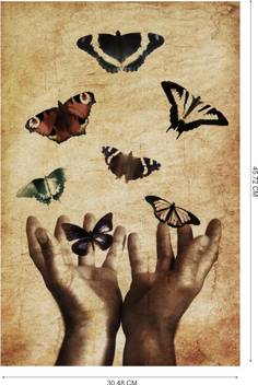 Abstract Wall Art Work Butterfly Posterprint For Bedroom Living