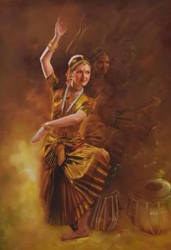 Painting Of Kathak Digital Art Wall Poster Print On Art Paper