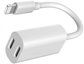 auslese 2 in 1 dual ports adapter splitter headphone jack aux original