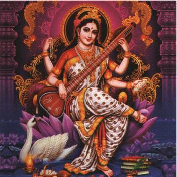 Maa Saraswati Uv Poster Rgp 00431 Paper Print Religious