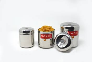 Hazel Alfa Stainless Steel New Kitchen Storage Containers Set Of 3