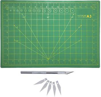 Mass Pro A3 45cmx30cm Paper Cutting Mat With Precision Knife Metal Grip For Crafting Work Combo Paper Crafting Tool Price In India Buy Mass Pro A3 45cmx30cm Paper Cutting Mat With