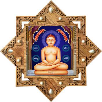 Poster N Frames Frame With Poster Of Mahavir Swami Jain S God