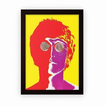John Lennon Psychedelic Art Framed Poster For Wall Hanging Or Desk