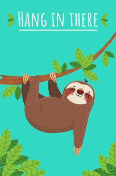 Cool Poster Hang In There For Home 12x18 Inches Rolled Fine Art Print Decorative Animals Quotes Motivation Animation Cartoons Posters In India Buy Art Film Design Movie