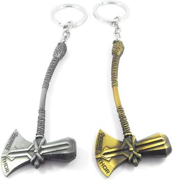 Confident Group Axe Avengers Infinity War 3 Thor Stormbreaker Hammer Antique Silver Gold Metal Keychain Set Of 2 Key Chain Price In India Buy Confident Group Axe Avengers Infinity War 3