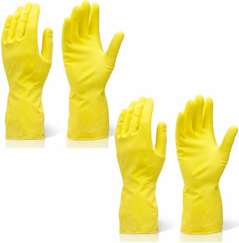 rubber gloves yellow