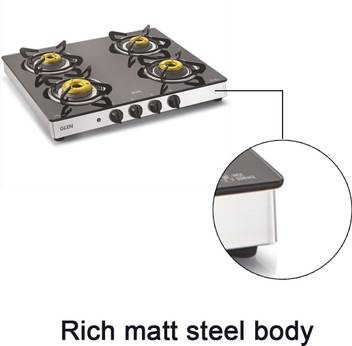 Glen 1042 Gt Ai Forged Brass Burner Glass Automatic Gas Stove