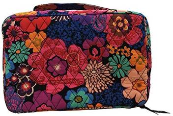 Vera Bradley Large Blush Brush Makeup Case Floral Fiesta With Solid Black Lining Travel Toiletry Kit Multicolor Price In India Flipkart Com