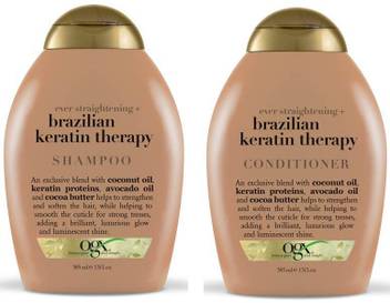 Ogx Brazilian Keratin Defrizzant Shampoo Conditioner Price In India Buy Ogx Brazilian Keratin Defrizzant Shampoo Conditioner Online At Flipkart Com