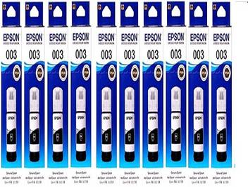 Epson Epson 003 Black Ink Sat Of 10 L1110 L3100 L3101 L3110 L3150 L5190 Black Ink Bottle Epson Flipkart Com