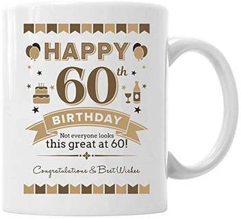 Pepronica 60th Birthday Gifts For Dad Mom Sixty Years Old Ceramic