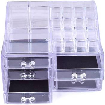 Continental Acrylic Jewellery Cosmetic Storage Display Boxes