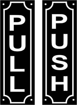 Online Center Set Of 4 Push Pull Stickers For Glass Doors 3m Vinyl Sheet