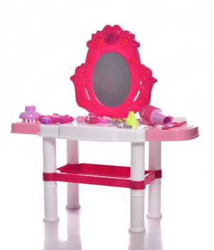 Iris Girls Dressing Table Kids Vanity Table And Beauty Play Set Princess Make Up Vanity Table With Fashion And Makeup Accessories For Girls Girls Dressing Table Kids Vanity Table And Beauty Play Set