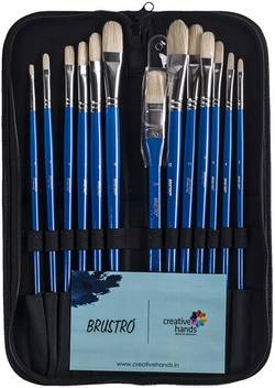Flipkart.com | Brustro Artists Hog Hair Brushes for Oil and Acrylic Paint -