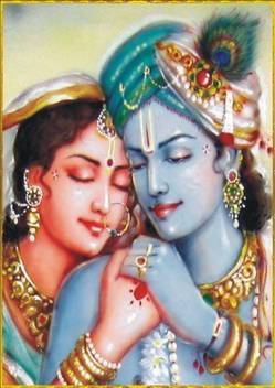 Goddess Radha Krishna Poster-Mythological Wall Poster -Religious Poster -  Decorative wall Poster - High Resolution 300 GSM- Glossy/Art/Matte Paper  Print Paper Print - Religious posters in India - Buy art, film, design,