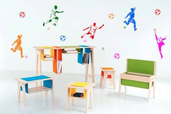 Gallerist In Gallerist In Wall Painting Stencils Football Playing