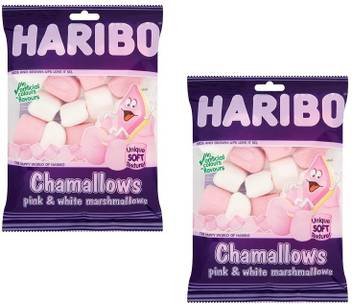 Haribo Chamallows Pink And Whit 140g Pack Of 2 Regular Marshmallow