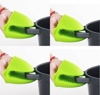 Krivish Silicone Microwave Heat Resistant Pot Holder 4 Pair Microwave Heat Resistant Pot Holder