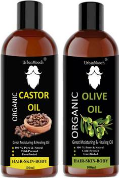Urbanmooch Castor Oil And Extra Light Olive Oil For Hair Growth Hair Oil