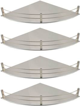 Doyours Doyours Set Of 4 Stainless Steel 6x6 Inch Wall Corner Shelf Stainless Steel Wall Shelf Price In India Buy Doyours Doyours Set Of 4 Stainless Steel 6x6 Inch Wall Corner
