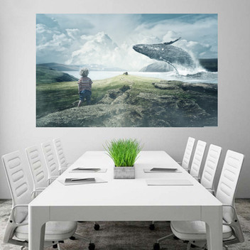 Whales Educational Poster 36 x 24in