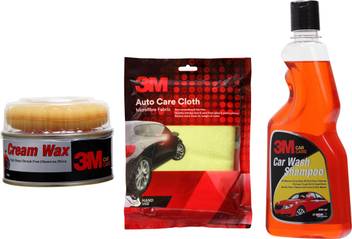 3m Cream Wax Microfiber Cloth And Car Shampoo 500ml Car Washing