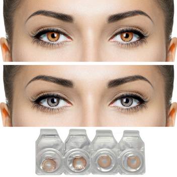 Eyeshine Brown And Honey Color Contact Lens 2 Pair With Case And Solution 0 Power Monthly Contact Lens By T R Lens Monthly Price In India Buy Eyeshine Brown And Honey Color Contact