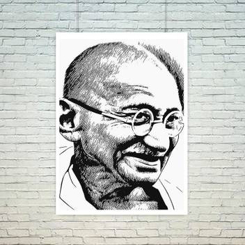 Mahatma Gandhi Rolled Poster For Office Decor Room Wall Poster Painting Collection Grace Any Place 12 X 18 Inch Paper Print Decorative Posters In India Buy Art Film Design Movie