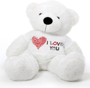 Avshub 5 Feet Soft Stuffed Teddy Bear Wearing A I Love You Printed T Shirt 152 Cm 5 Feet Soft Stuffed Teddy Bear Wearing A I Love You Printed T Shirt