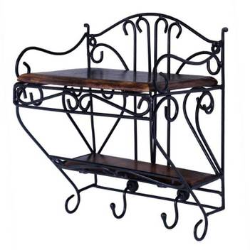Onlinepurchas Iron And Wood Rack Wooden Wall Shelf Price In India Buy Onlinepurchas Iron And Wood Rack Wooden Wall Shelf Online At Flipkart Com