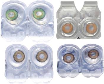 Spycom Green Honey Hazel Brown 4 Pair Contact Lens With