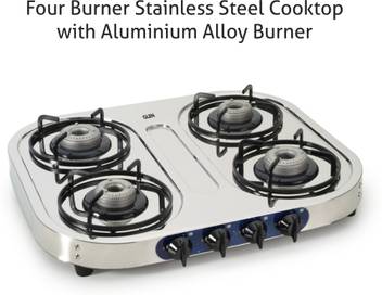 Glen 1044 Alloy Burners Stainless Steel Manual Gas Stove Price In