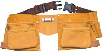 Mass Pro Leather Tool Pouch Bag Belt Multi Pocket Belt Tool Belt