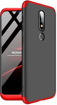 Classy Back Cover For Nokia 6 1 Plus 360 Cover Nokia 6 1 Plus 360 Cover Red And Black Classy Flipkart Com