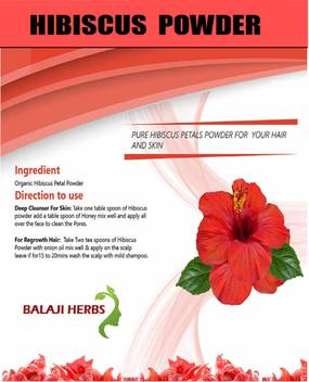 Balaji Herbs Hibiscus Powder For Face And Hair Care 100 Natural