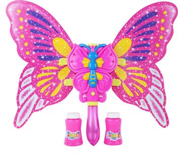 autovhpr bubble maker butterfly toy with 2 refills makes a lot of bubbles on press of button toy bubble maker