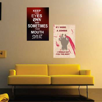 Funny Quote Design Set Of 2 Posters Unframed 45 Cm X 30 Cm Paper Print Quotes Motivation Posters In India Buy Art Film Design Movie Music Nature