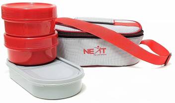Flipkart Com Next Stainless Steel Lunch Box Tiffin Set For Office 3 Containers Lunch Box