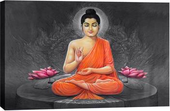 Art Amori Gautam Buddha Canvas Painting Digital Reprint 14 Inch X