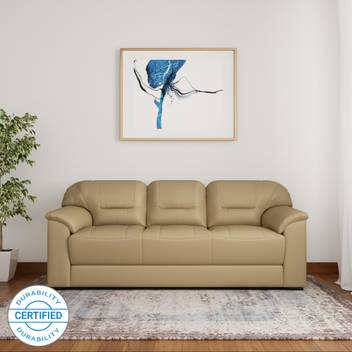 muebles casa croma leatherette 3 seater sofa