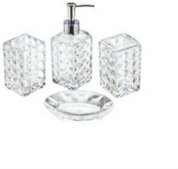 Zahuu Crystal Bathroom Soap Dispenser Set Plastic Bathroom Set Price In India Buy Zahuu Crystal Bathroom Soap Dispenser Set Plastic Bathroom Set Online At Flipkart Com
