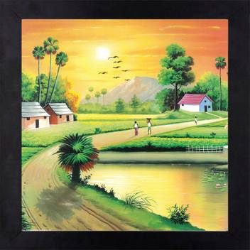 Craftsfest Craftsfest Village Scenery Painting Ink 14 Inch X 14