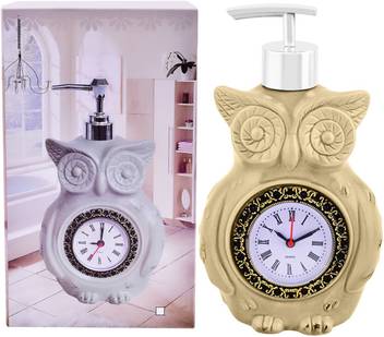 Archies Owl Design With Clock Bathroom Accessory Soap Lotion Dispenser For Home 350 Ml Ceramic Bathroom Set Price In India Buy Archies Owl Design With Clock Bathroom Accessory Soap Lotion Dispenser