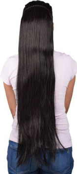long straight hair black