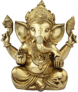 Statuestudio Brass Antique Ganpati Idol For Home Decor Big Living Room Office Year Gifts Hindu God Ganesha Murti Ganesh Vastu Statue Showpiece Religious Temple Moorti 10 Decorative Showpiece 25 Cm Price The decoration with the beads sticks on the sides of the murti along with the fall is surely a perfect decoration idea. flip kart