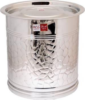 Kcl Stainless Steel Multipurpose Storage Grocery Grains Container Hammered Pavali Twist Drum With Lid 20 L Steel Grocery Container Price In India Buy Kcl Stainless Steel Multipurpose Storage Grocery Grains