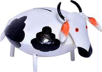 Eurasiahandicraft Iron Cow Shape Money Box Round Coin Bank Price