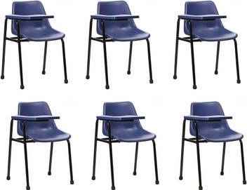 Lakdi The Furniture Co Combo Set Of Pp Single Arm Student Chair With Writing Pad For Study Room Classroom College Nylon Study Arm Chair Price In India Buy Lakdi